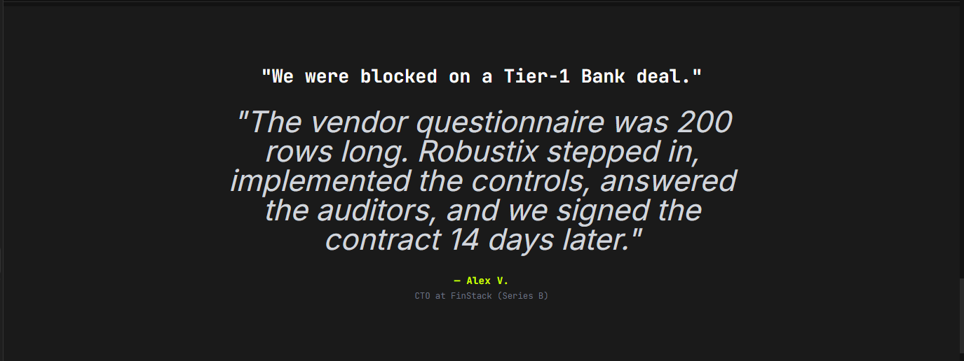 Robustix Labs - Screenshot 3 showing product features and functionality
