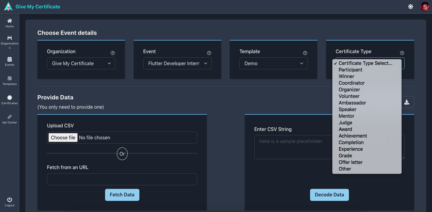 Give My Certificate gallery image
