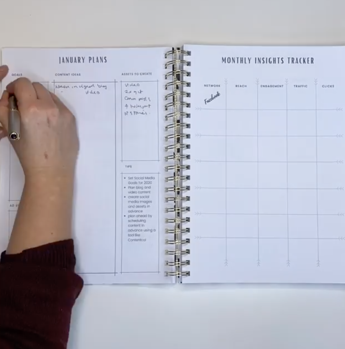 A4 Hardback Social Media Planner 2020 gallery image