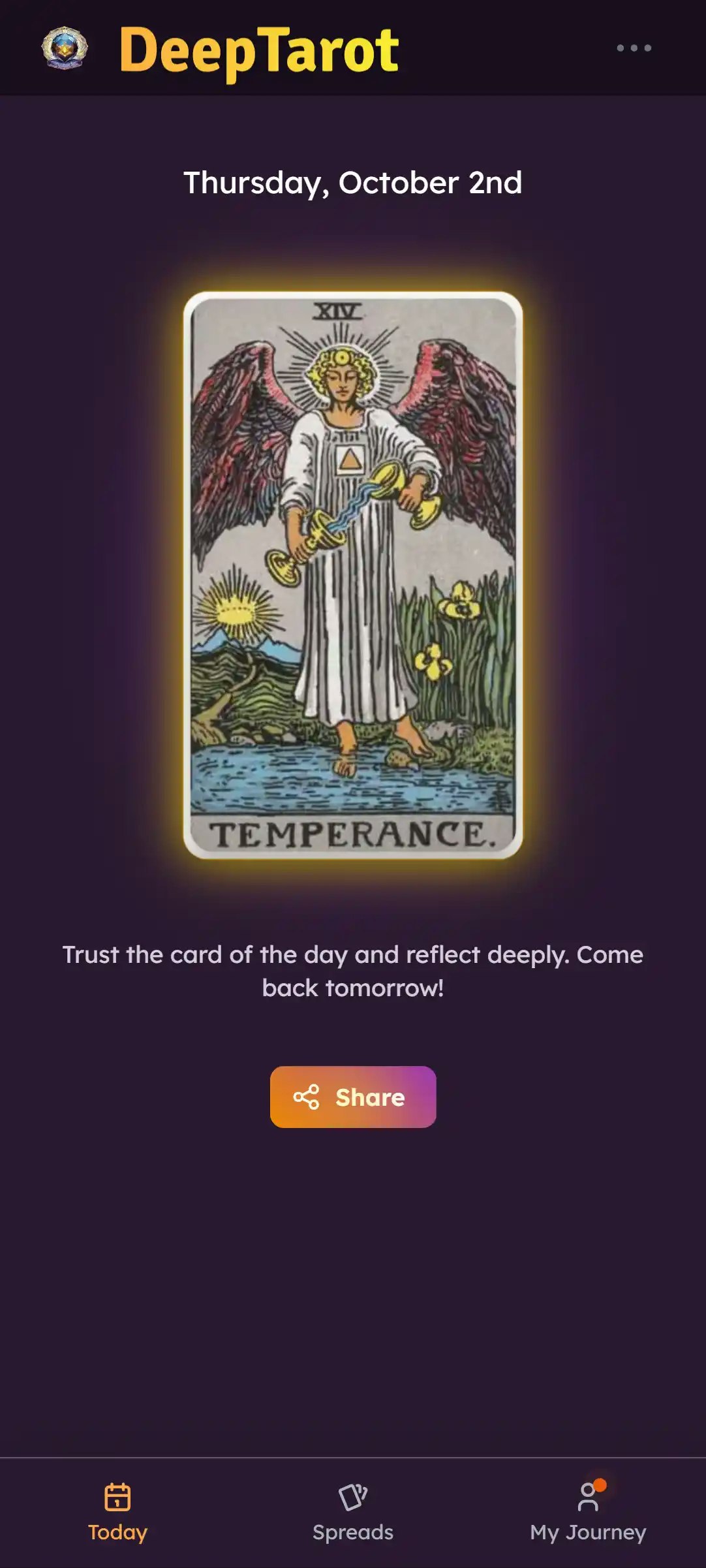 Diepe Tarot - De beste tarot-app met 3D-animaties, AI en 0-tracking! media 4