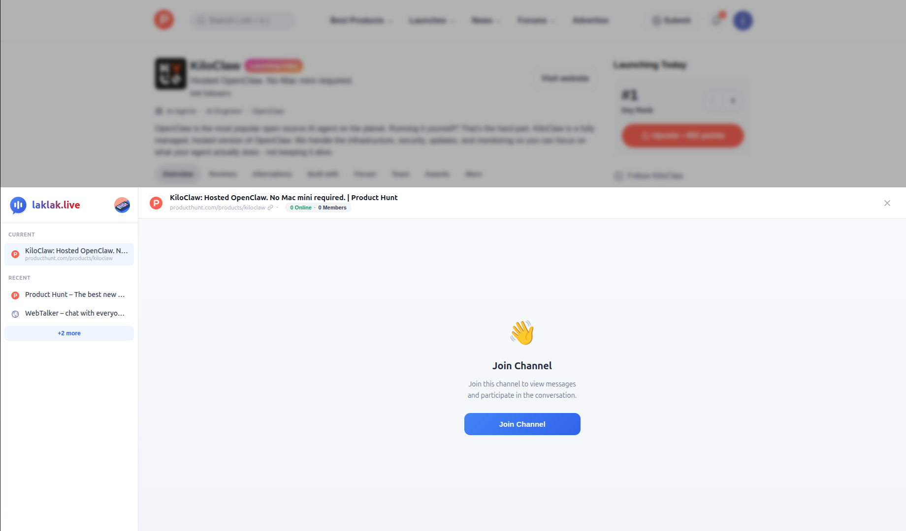 laklak · Chat on any link - Screenshot 3 showing product features and functionality