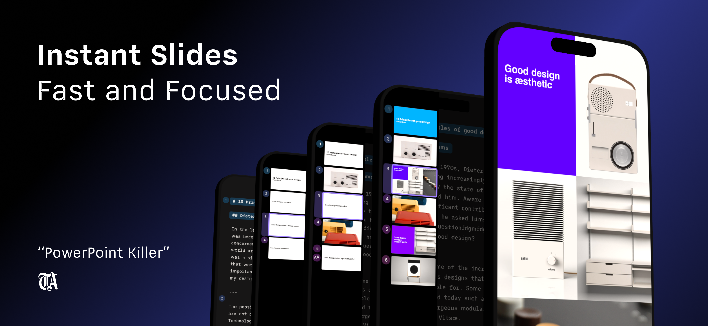 Presentatore IA per iPhone e iPad - App di presentazione basata su Markdown per iPhone e iPad media 2