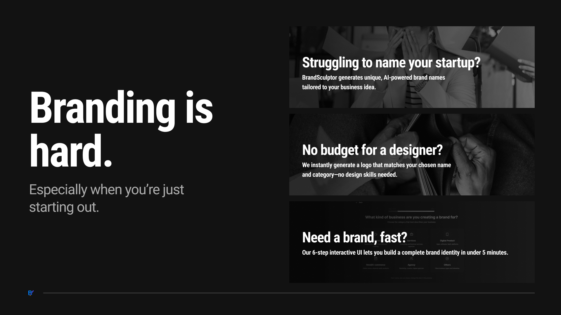 Mídia 2 de BrandSculptor - Crie sua marca e logotipo com menos de 5 minutos com ai