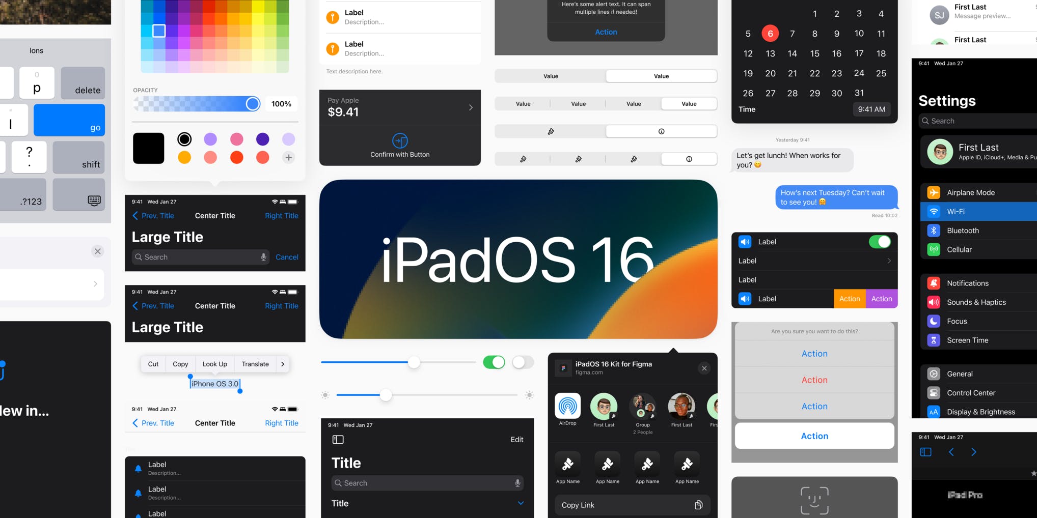 iPadOS 16 UI Kit for Figma media 1