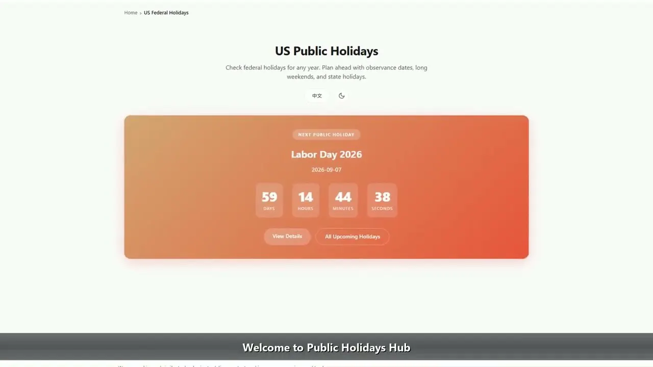 Public Holidays Hub gallery image