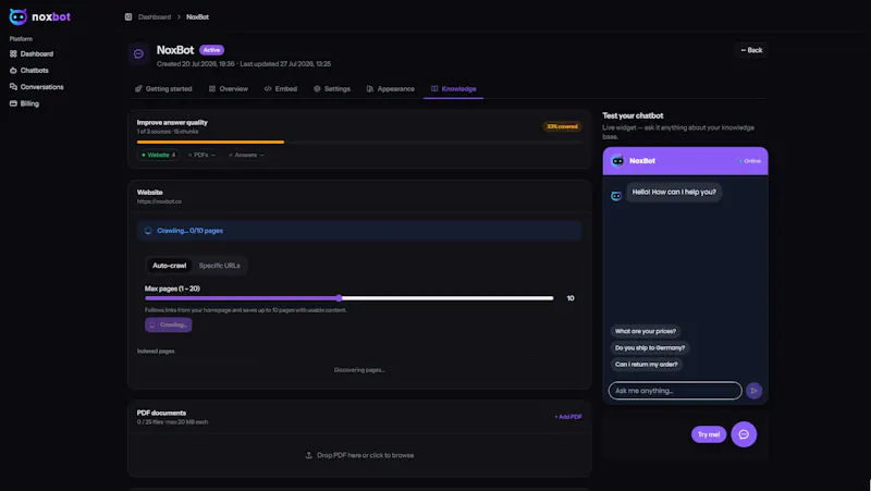 NoxBot screenshot 3