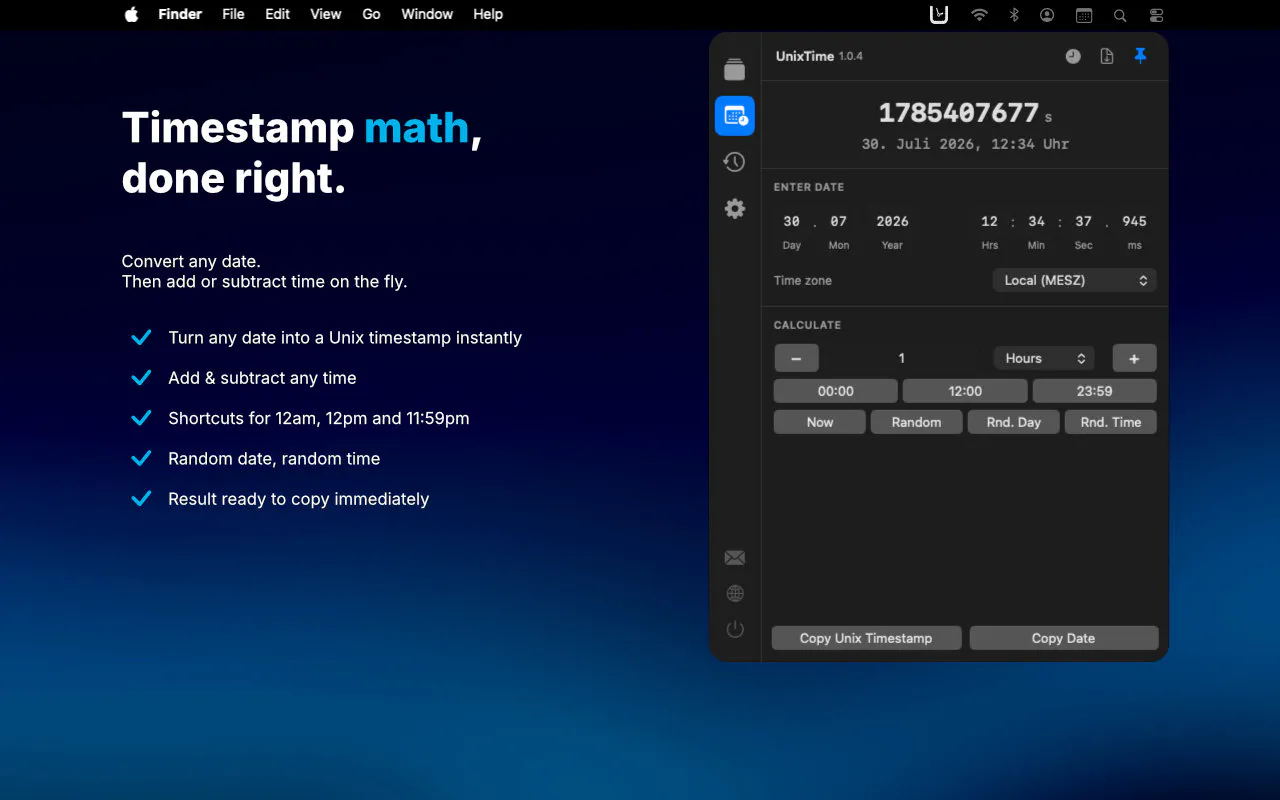 UnixTime - Timestamp Tool gallery image