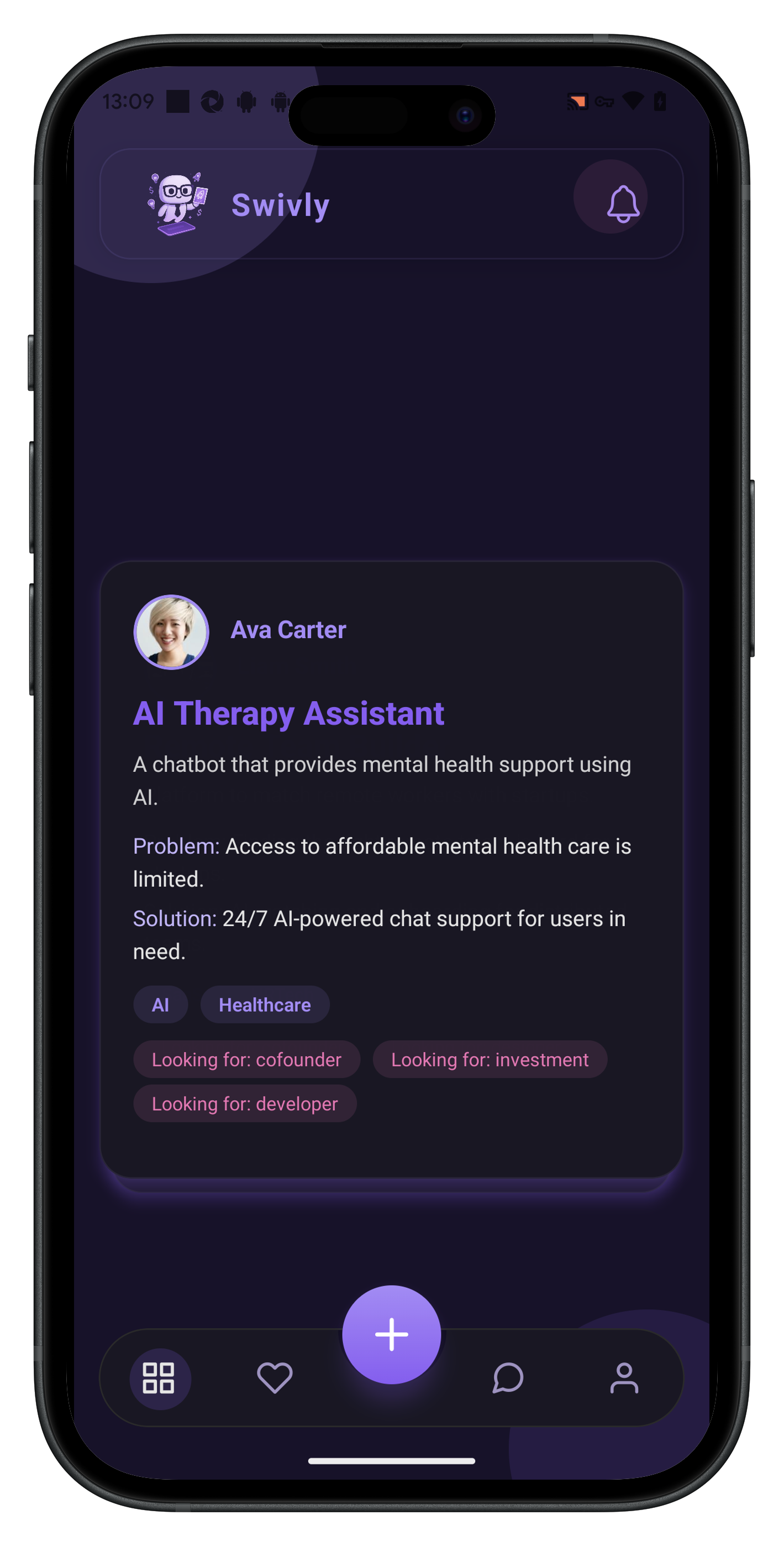 Swivly - Swipe. match. build. | startup networking for founders media 2