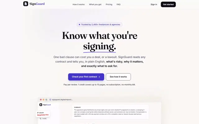 SignGuard screenshot