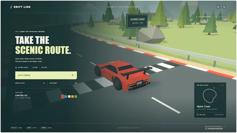 DRIFT LINE — Alpine Coast screenshot 1