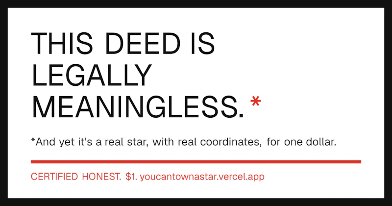 You Can't Own a Star screenshot 1