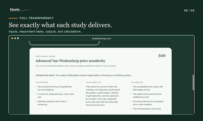 Kinetic Pricing screenshot 7