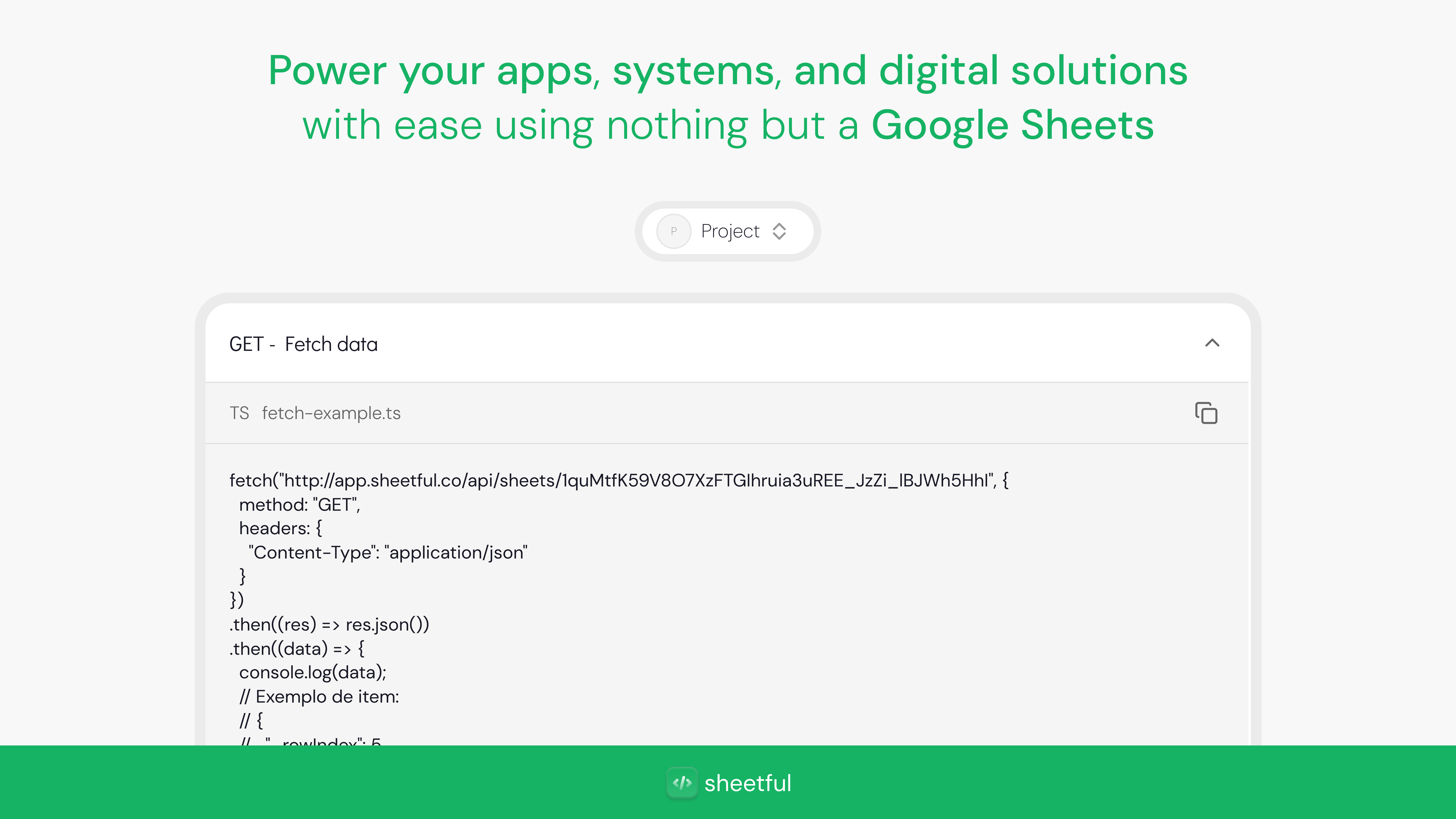 Sheetful.co - Screenshot 3 showing product features and functionality