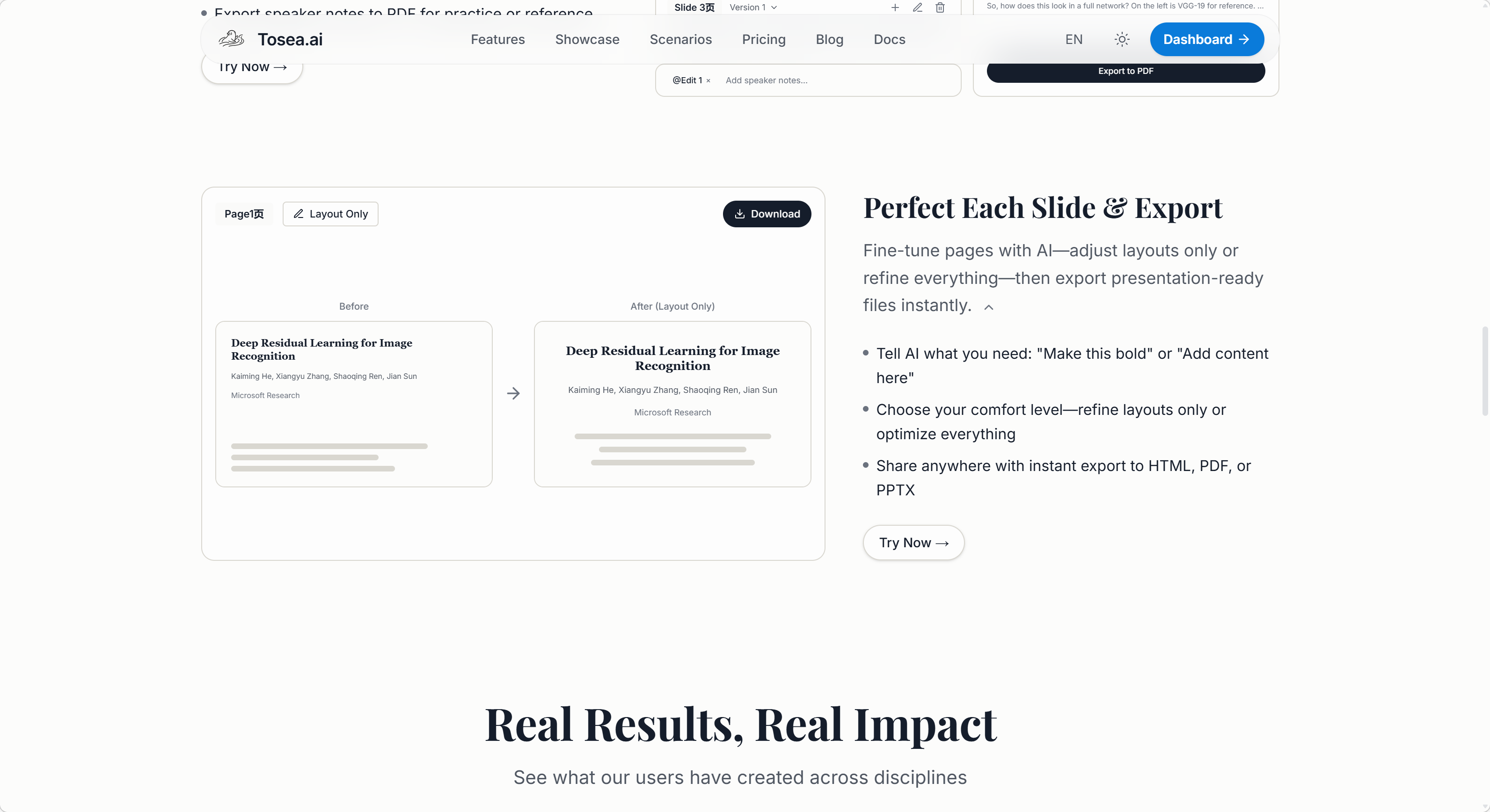 Tosea.ai gallery image