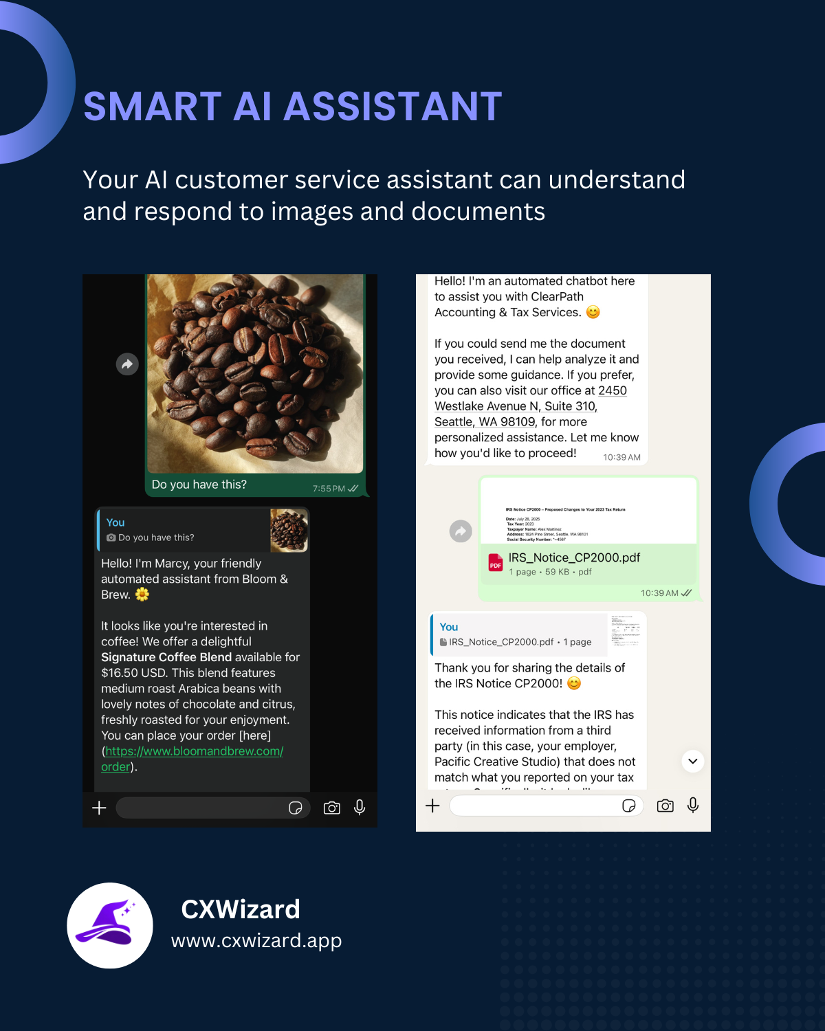 وسائط cxwizard - سهلة الاستخدام WhatsApp chatbot للشركات الصغيرة 4