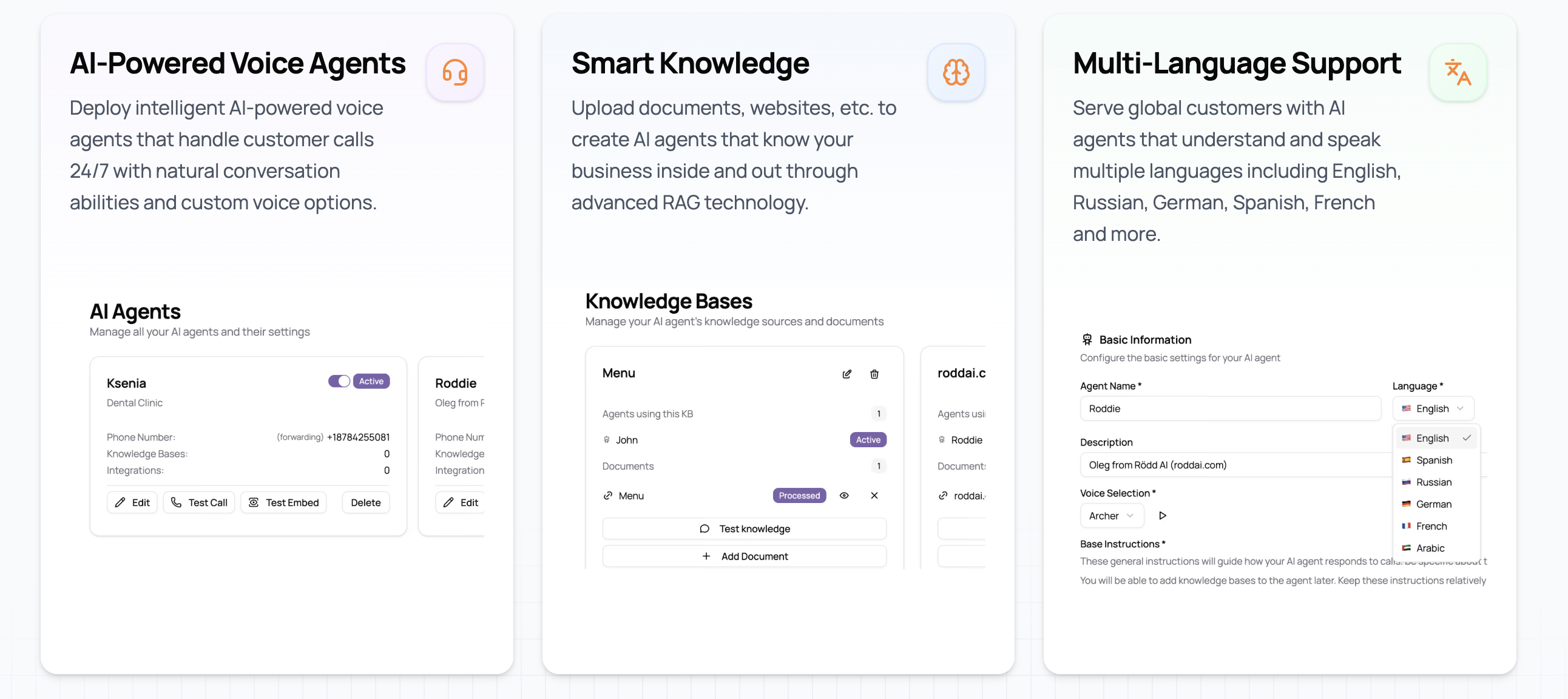 Rödd AI - Screenshot 2 showing product features and functionality