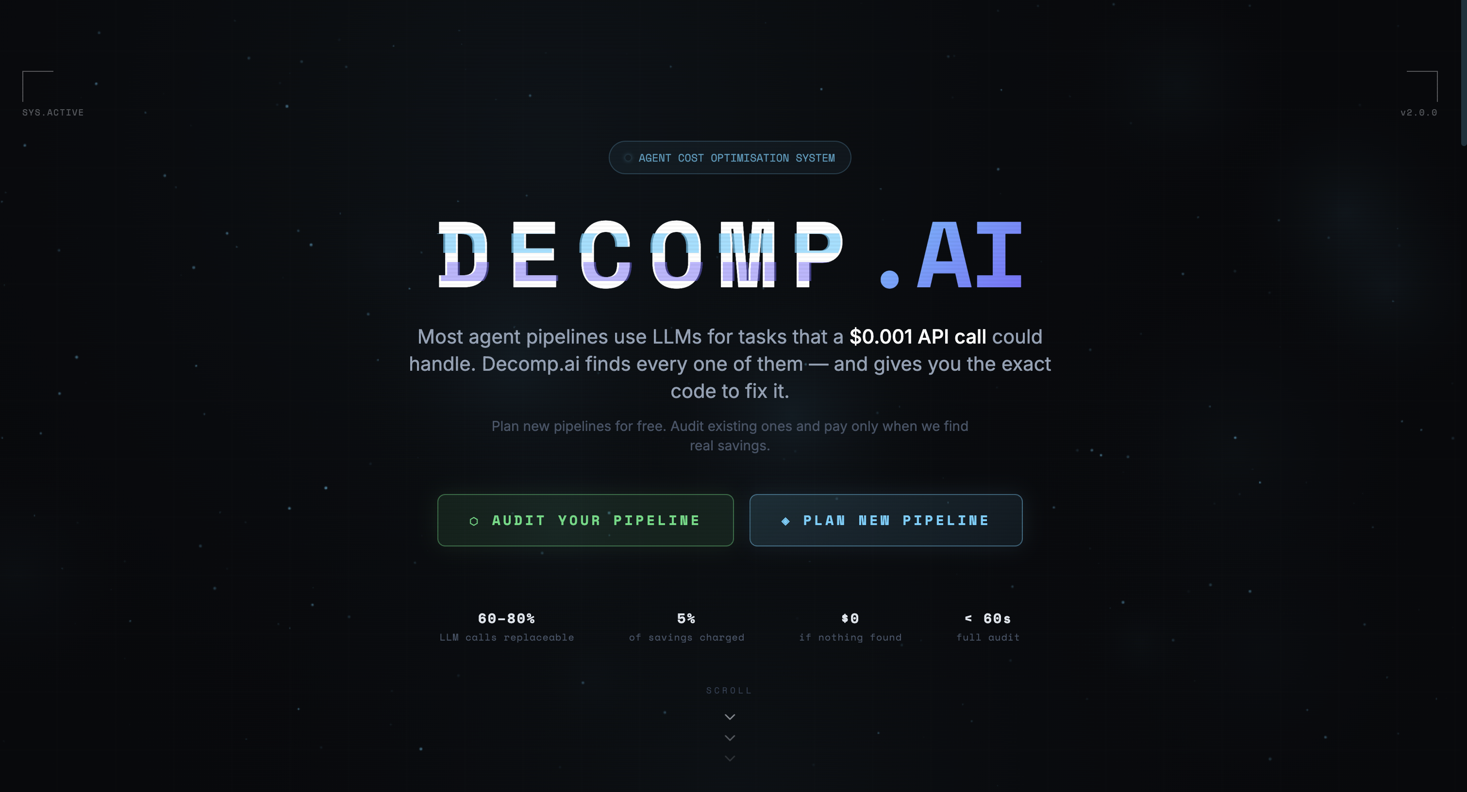 Decomp.ai — Agent Cost Optimisation gallery image