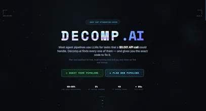 Decomp.ai — Agent Cost Optimisation gallery image