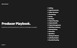 The Producer Playbook media 2