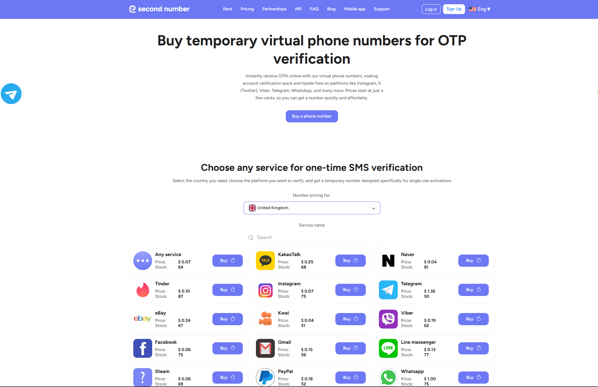 Second Number - Screenshot 3 showing product features and functionality