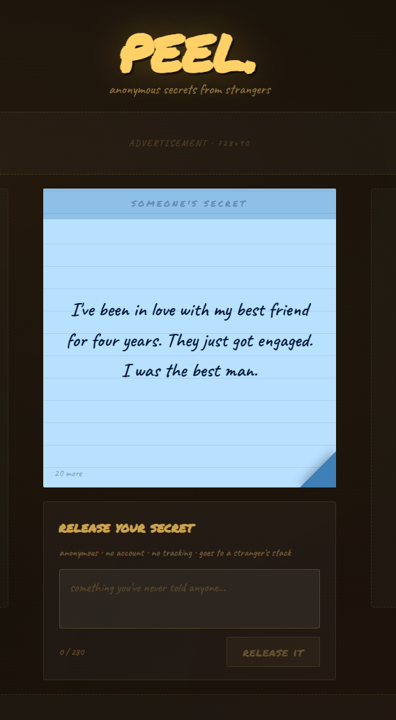peel. - Main product screenshot demonstrating key features and user interface