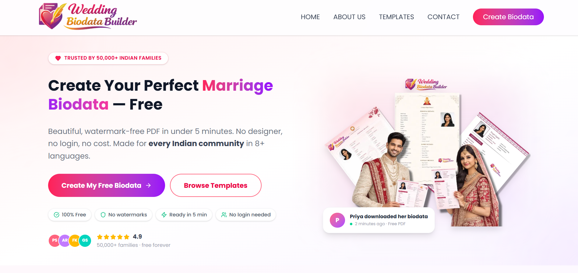 Wedding Biodata Builder gallery image