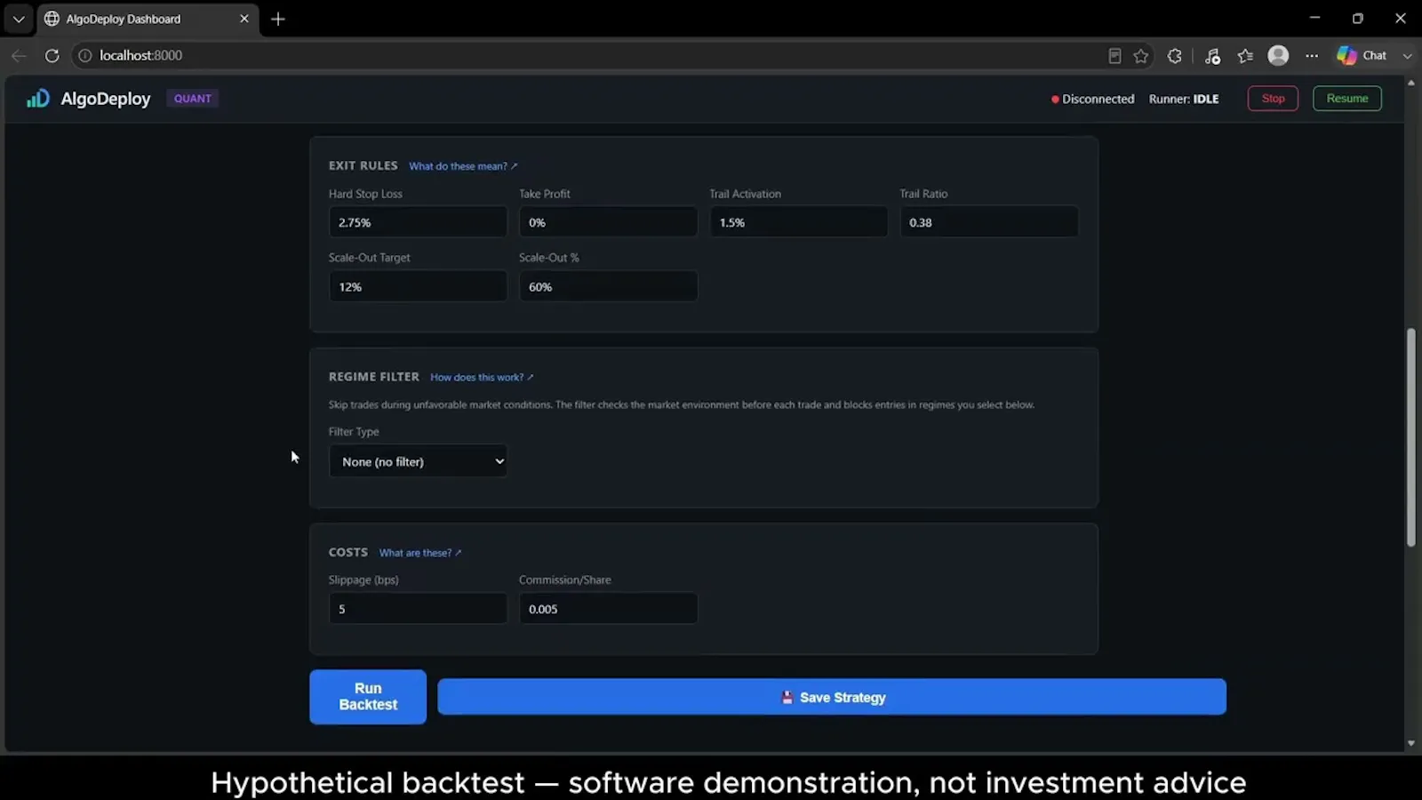AlgoDeploy screenshot 1 (video preview)