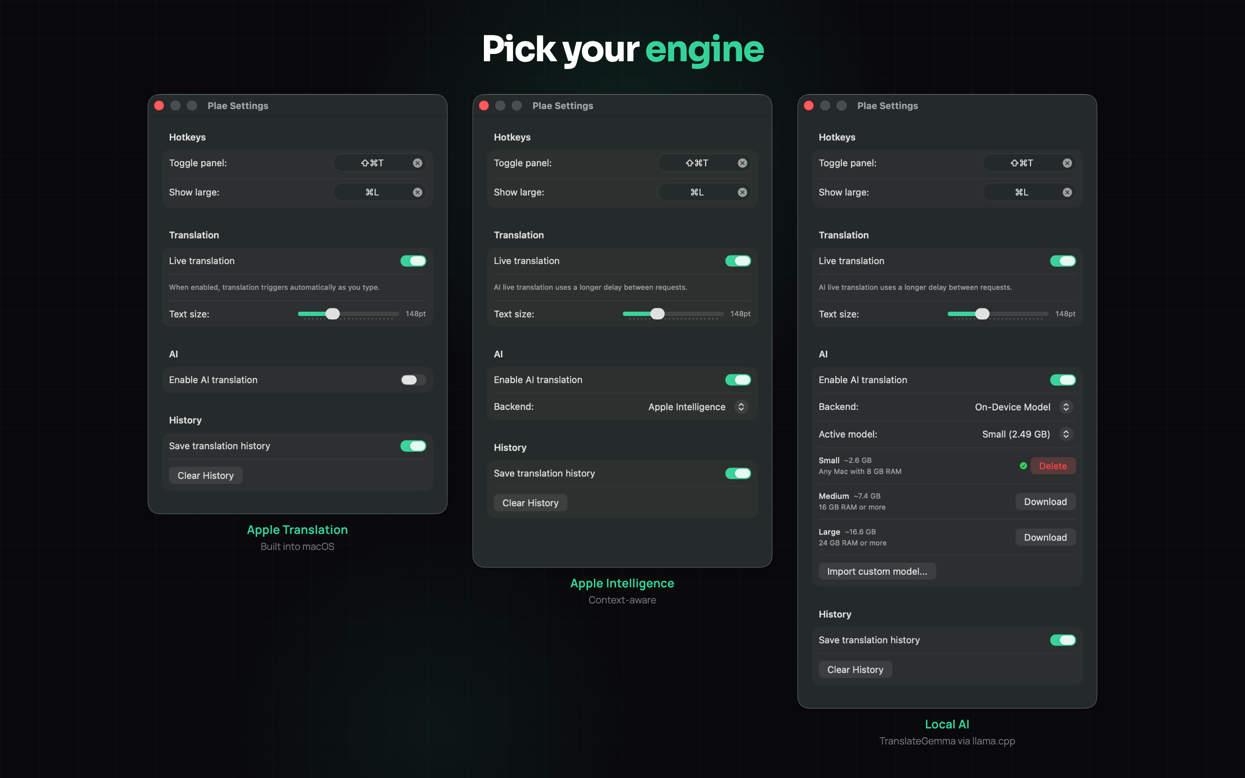 Plae - Translation - Screenshot 2 showing product features and functionality