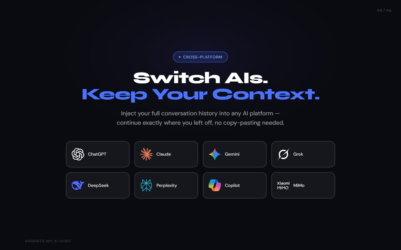 Migrate My AI Chat - Switch AI Instantly gallery image
