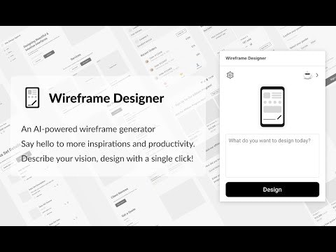 startuptile Wireframe Designer-A Figma plugin that generates wireframe designs using AI