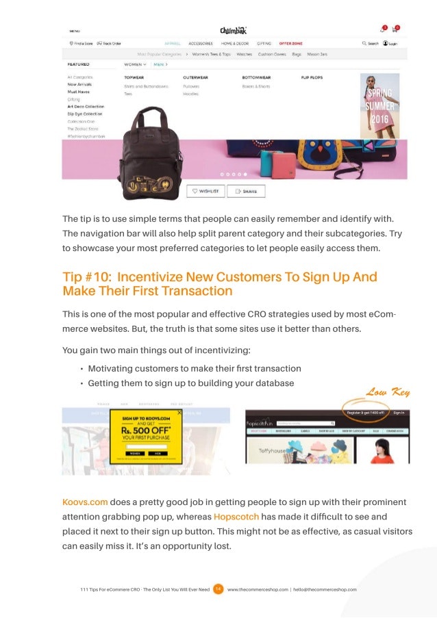 111 Tips To Improve Your eCommerce conversions gallery image