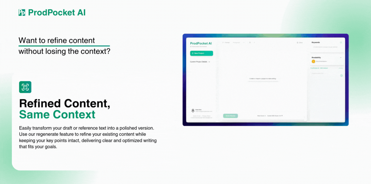 Mídia 7 de Prodpocket AI - Aumente sua criação de conteúdo sem a sobrecarga