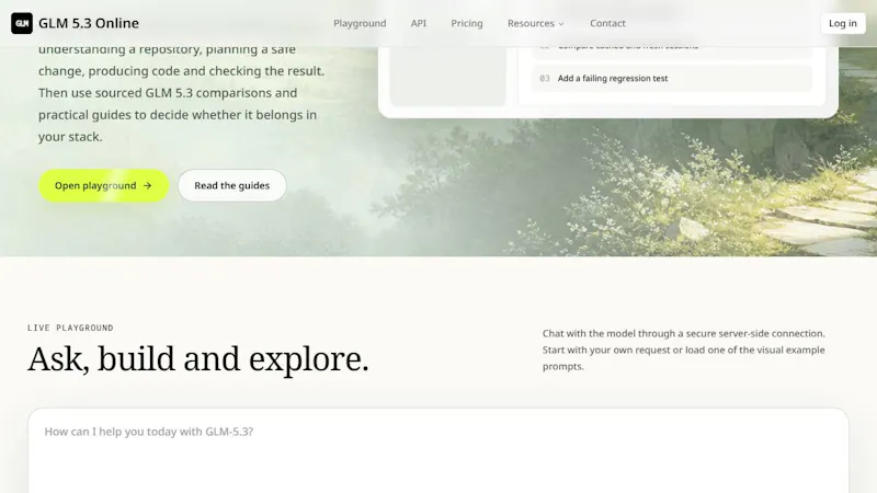 GLM 5.3 Online screenshot 2