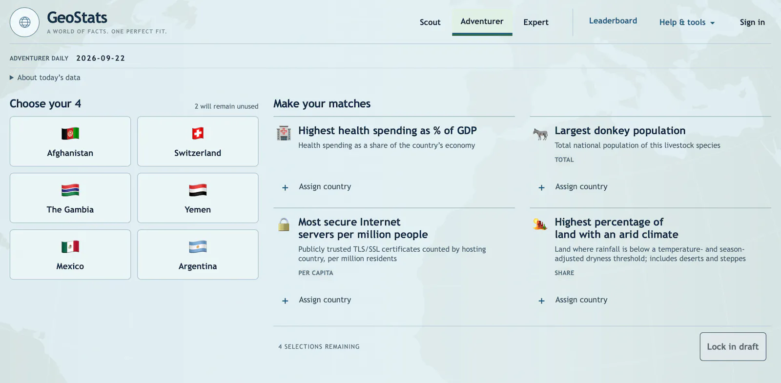 GeoStats screenshot 2