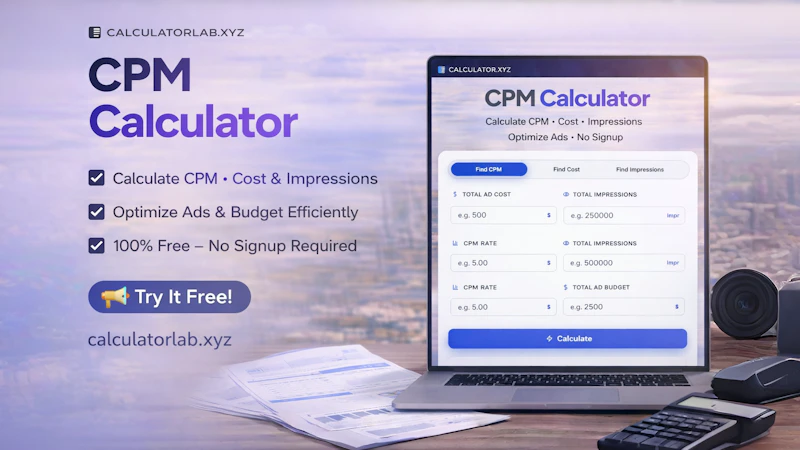 CPM Calculator – Ad Cost & Impressions screenshot 1