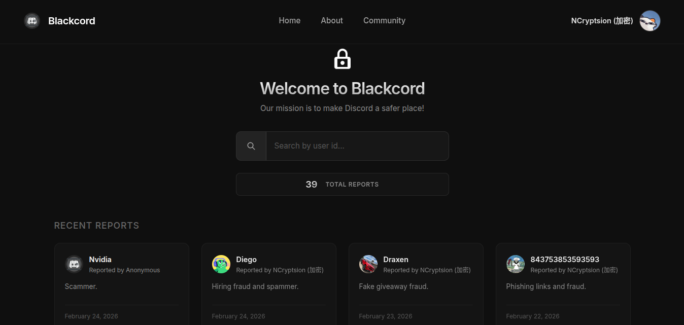 Blackcord - Main product screenshot demonstrating key features and user interface