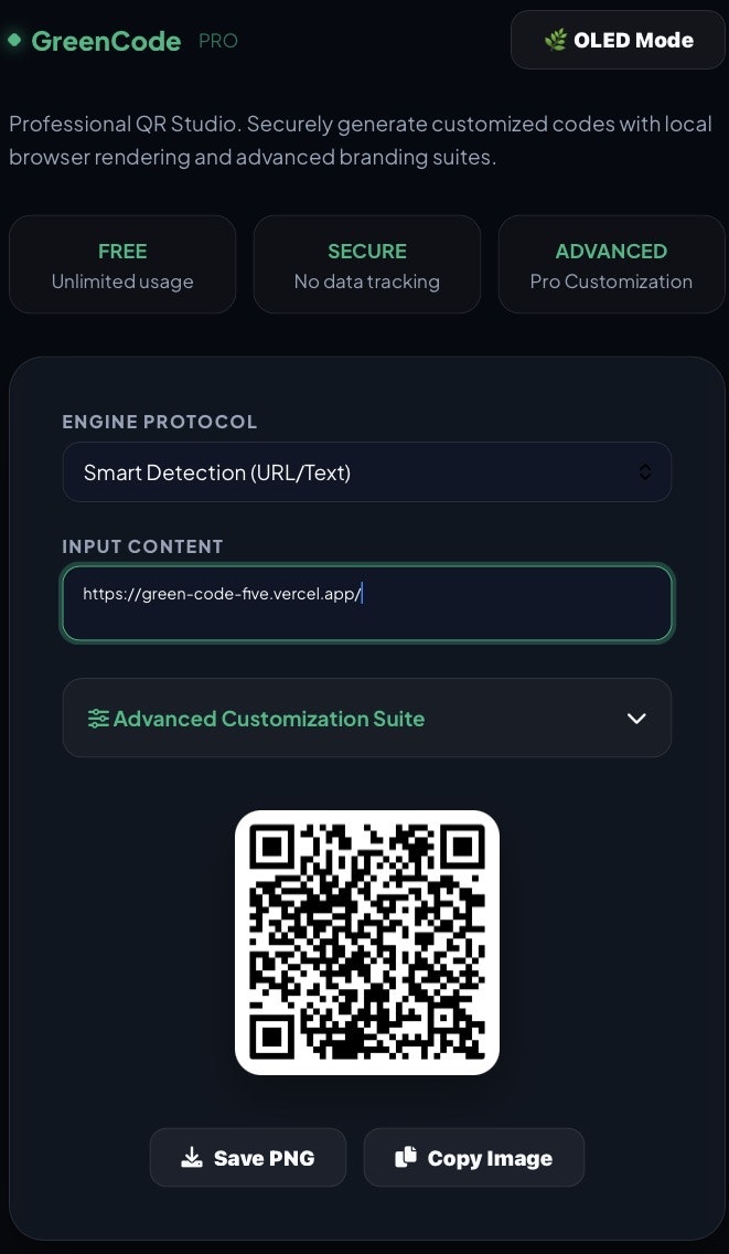 GreenCode | QR Code Generator gallery image