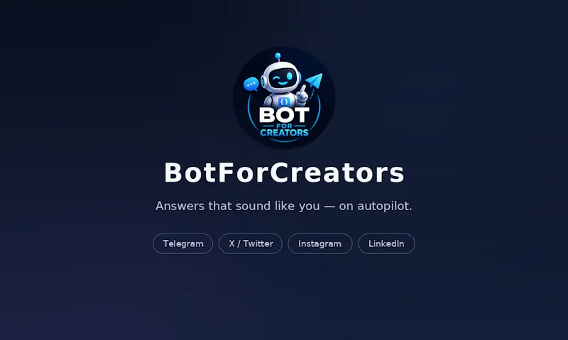 BotForCreators screenshot 2