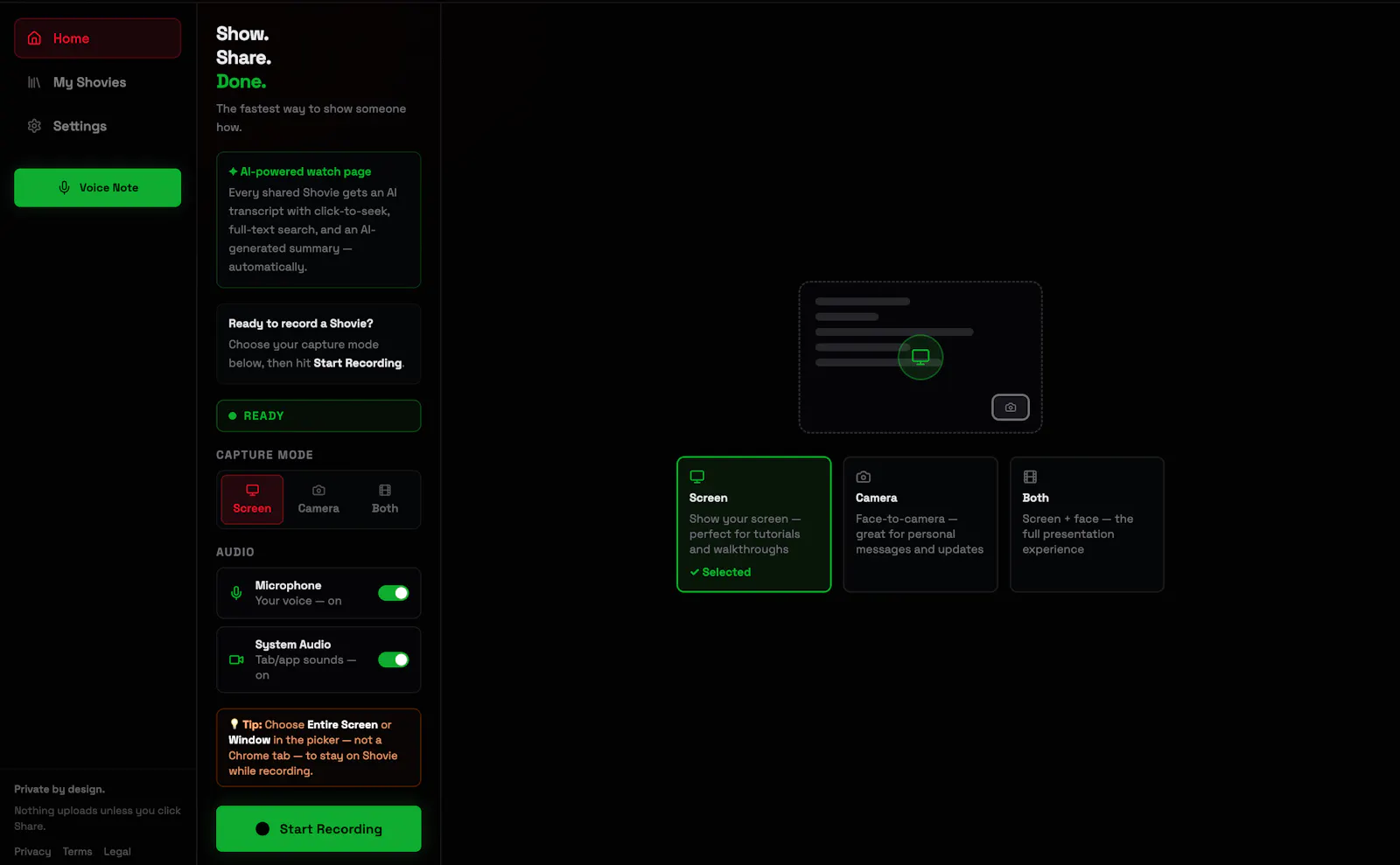 Shovie screenshot 2