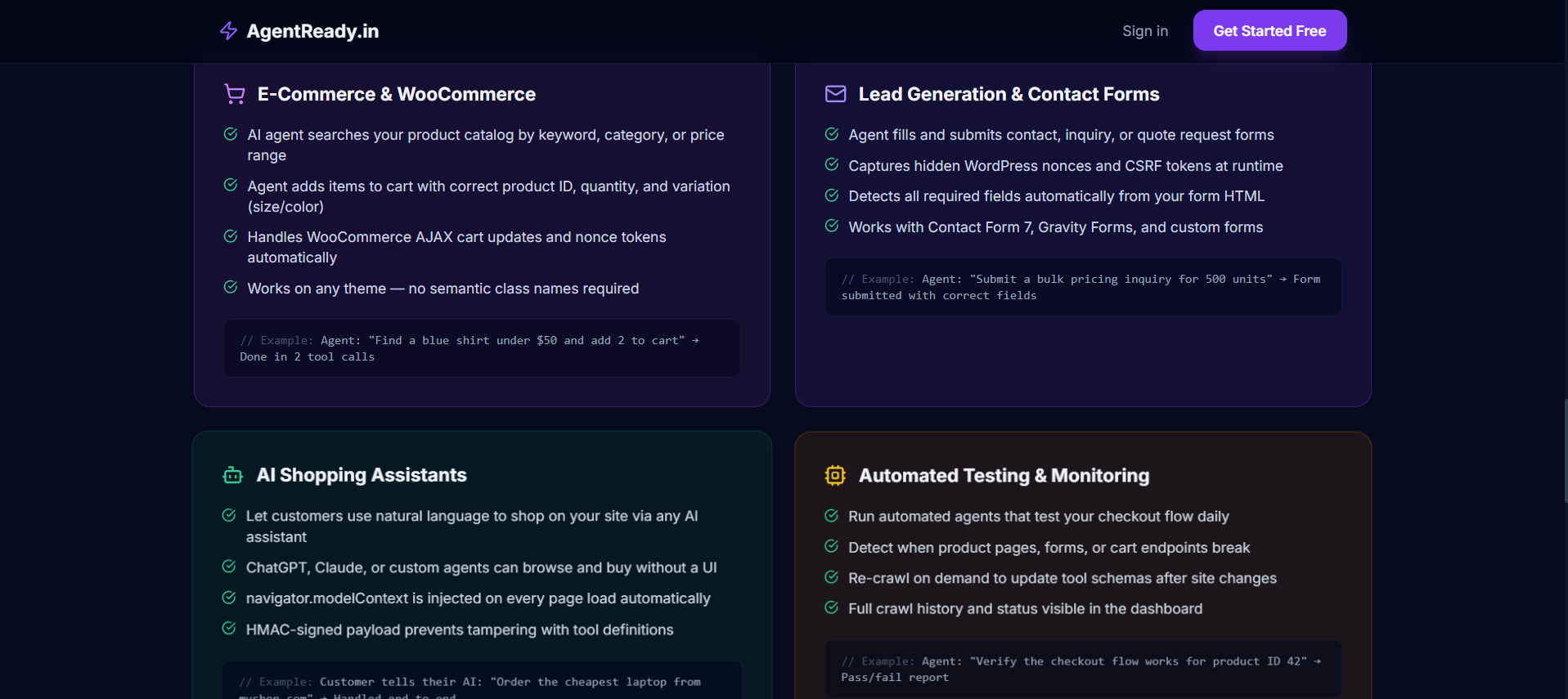 AgentReady — The AI-Web Bridge gallery image