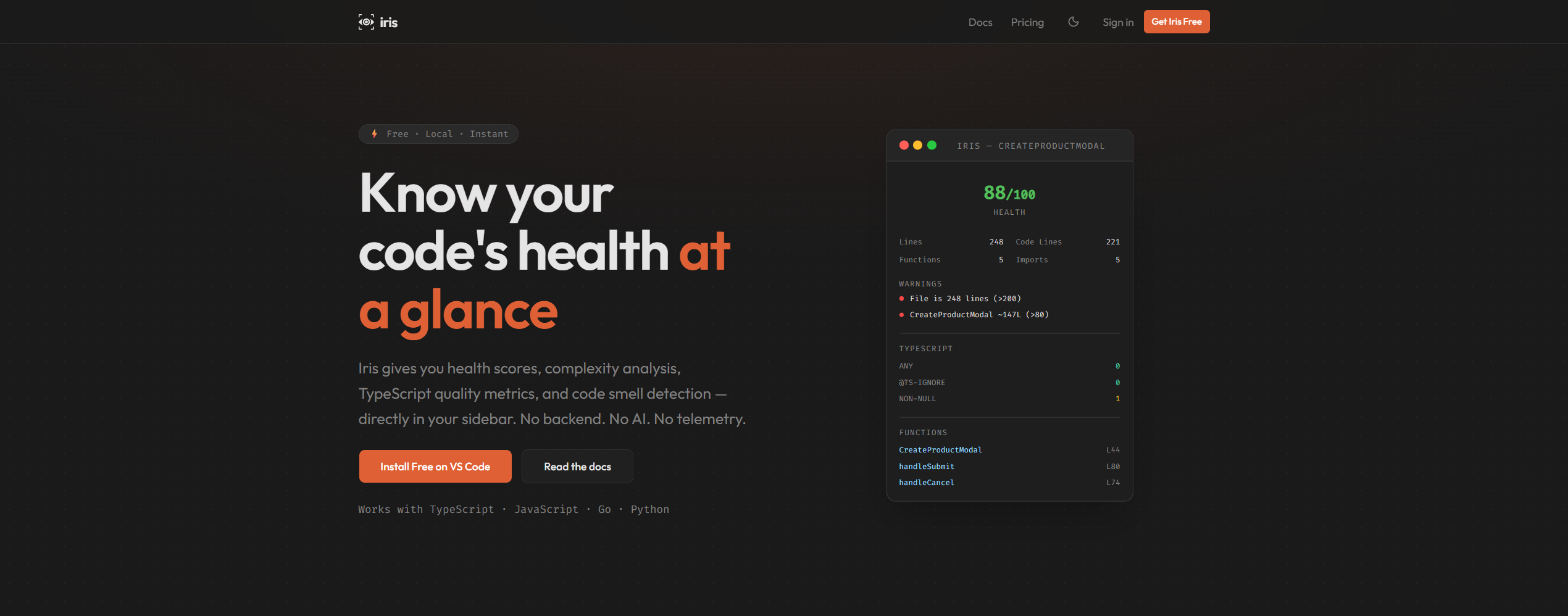 Iris — Code Health gallery image