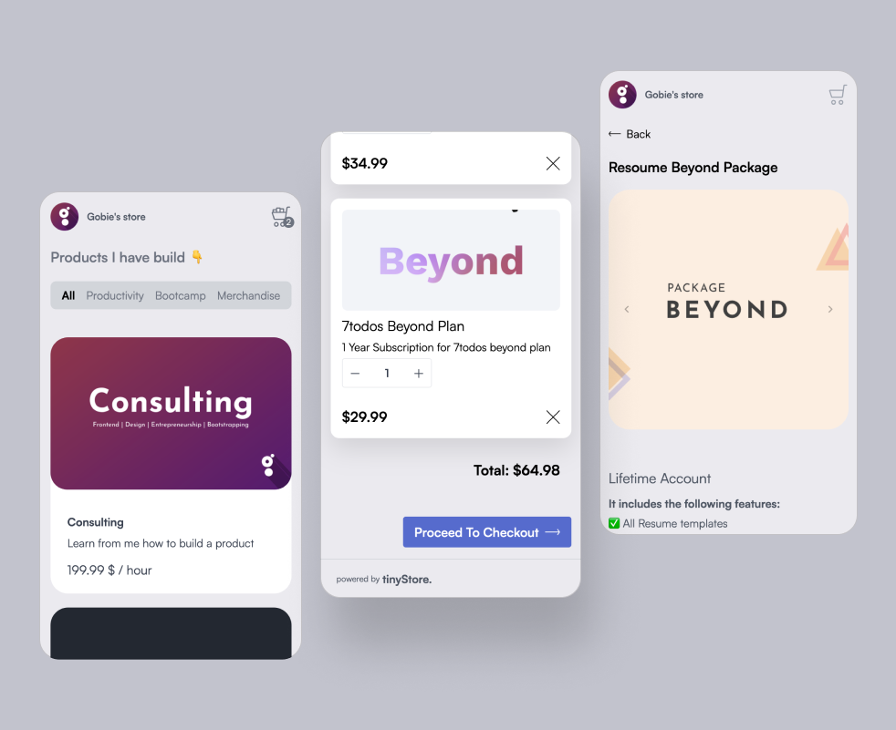 tinyStore gallery image