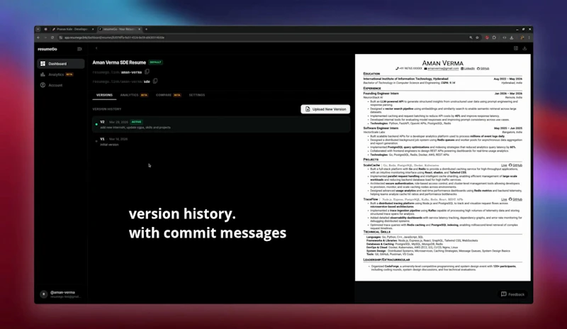resumeGo screenshot 2