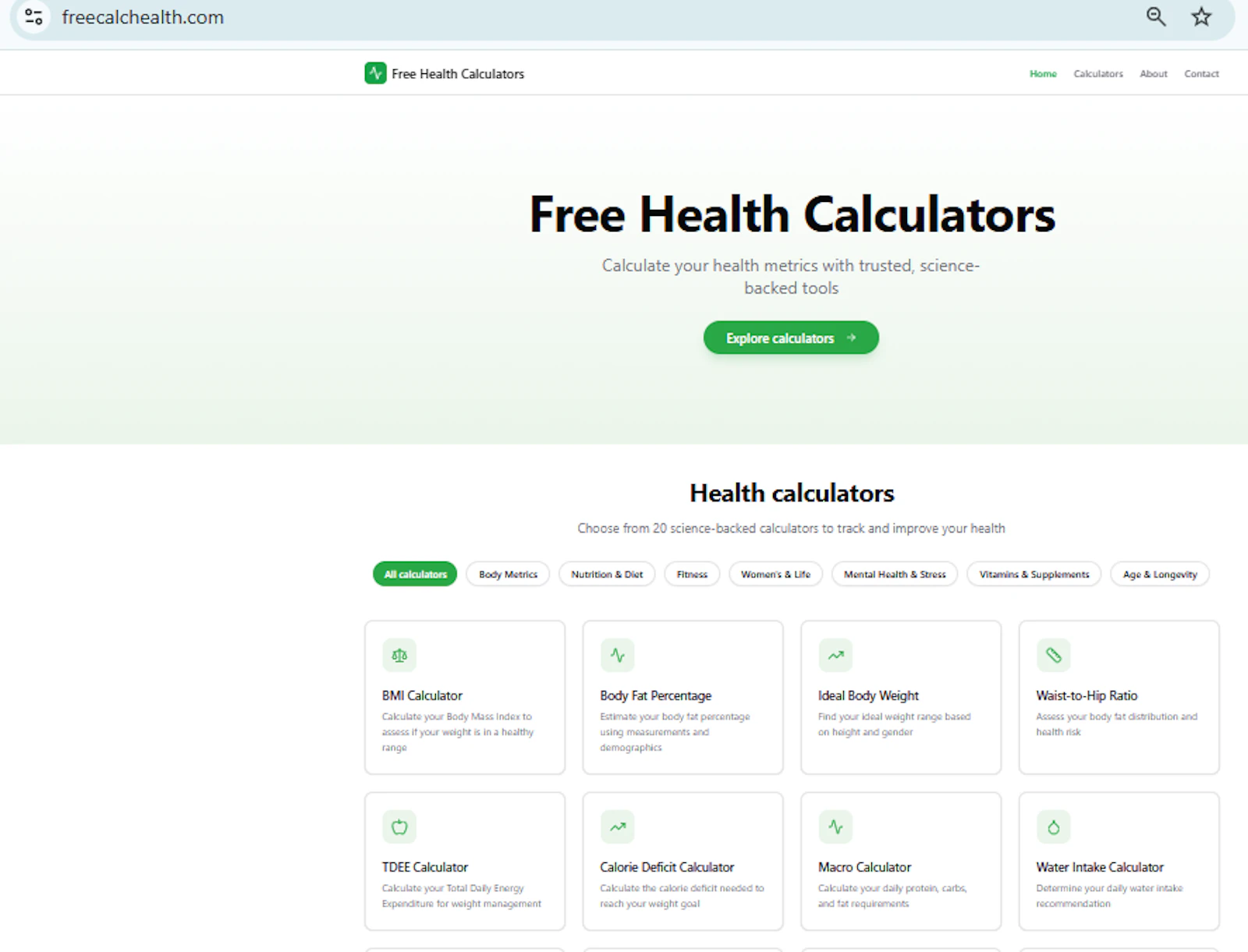 FreeCalcHealth screenshot 1