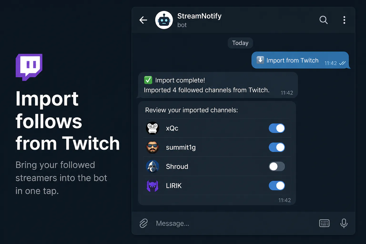 Twitch2Telegram gallery image