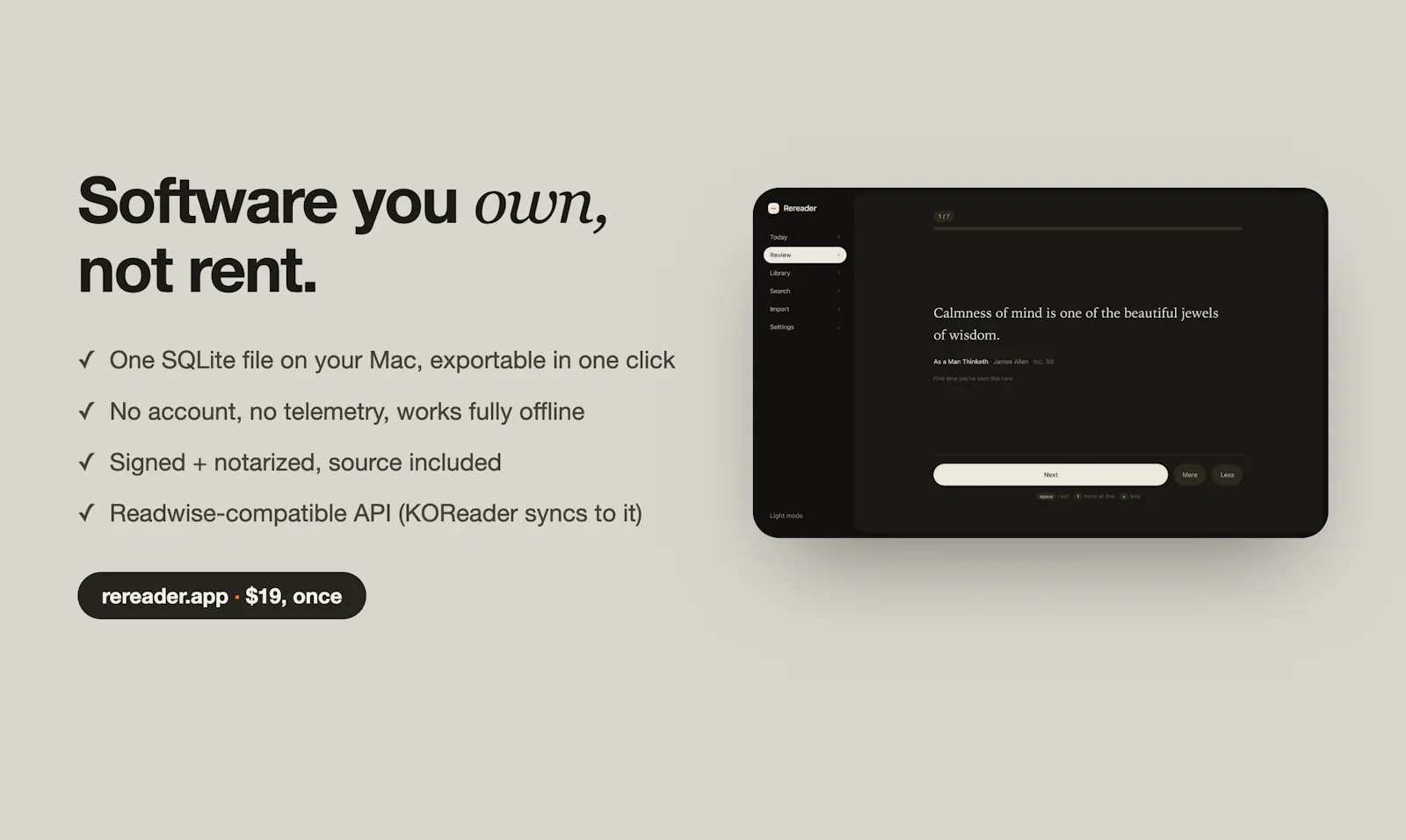 Rereader screenshot 5