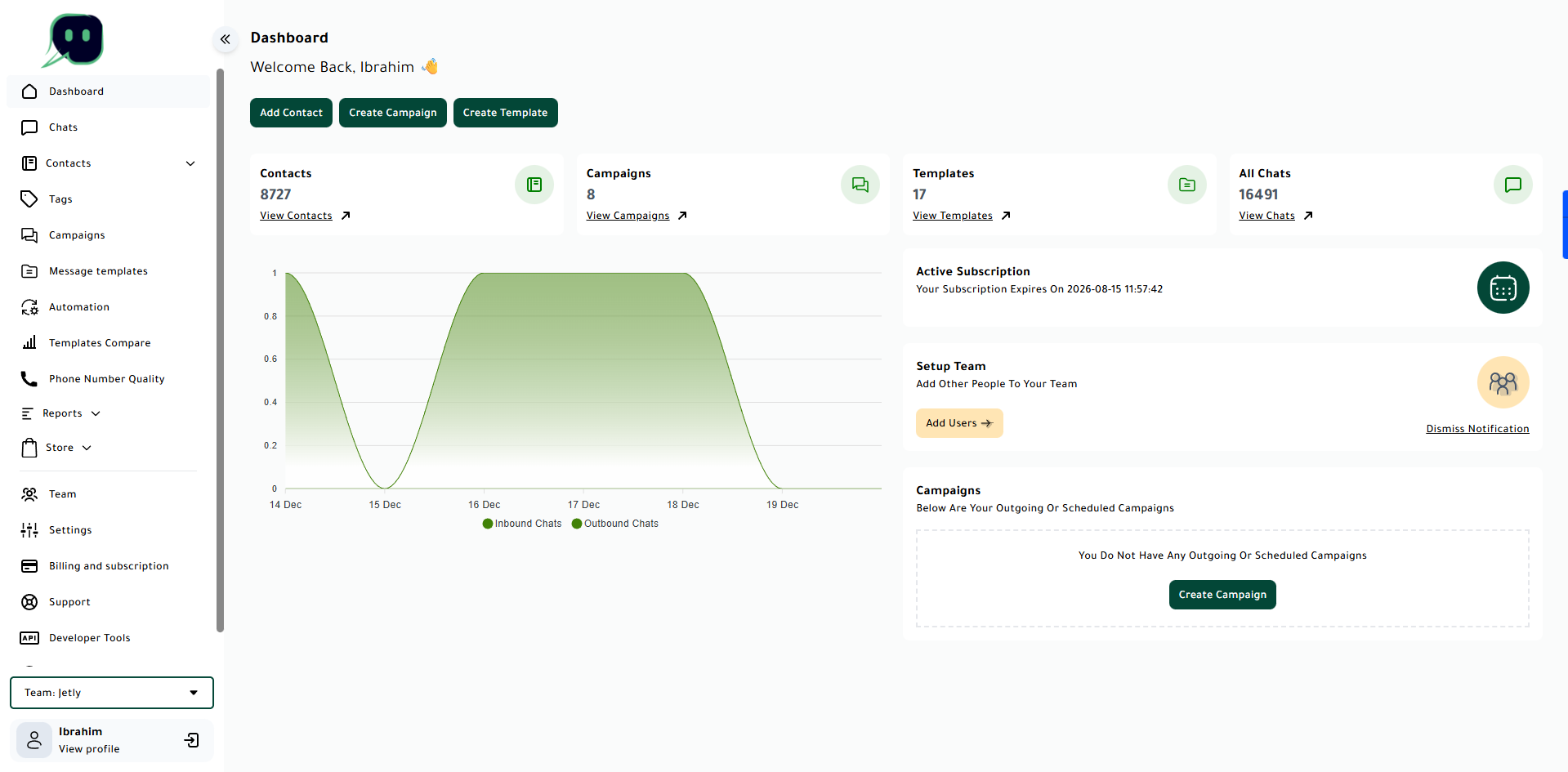 Jetly - Main product screenshot demonstrating key features and user interface