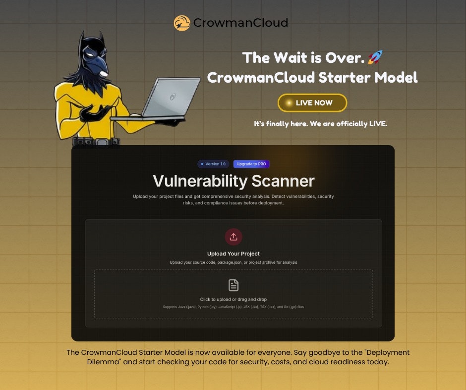 CrowmanCloud - Main product screenshot demonstrating key features and user interface