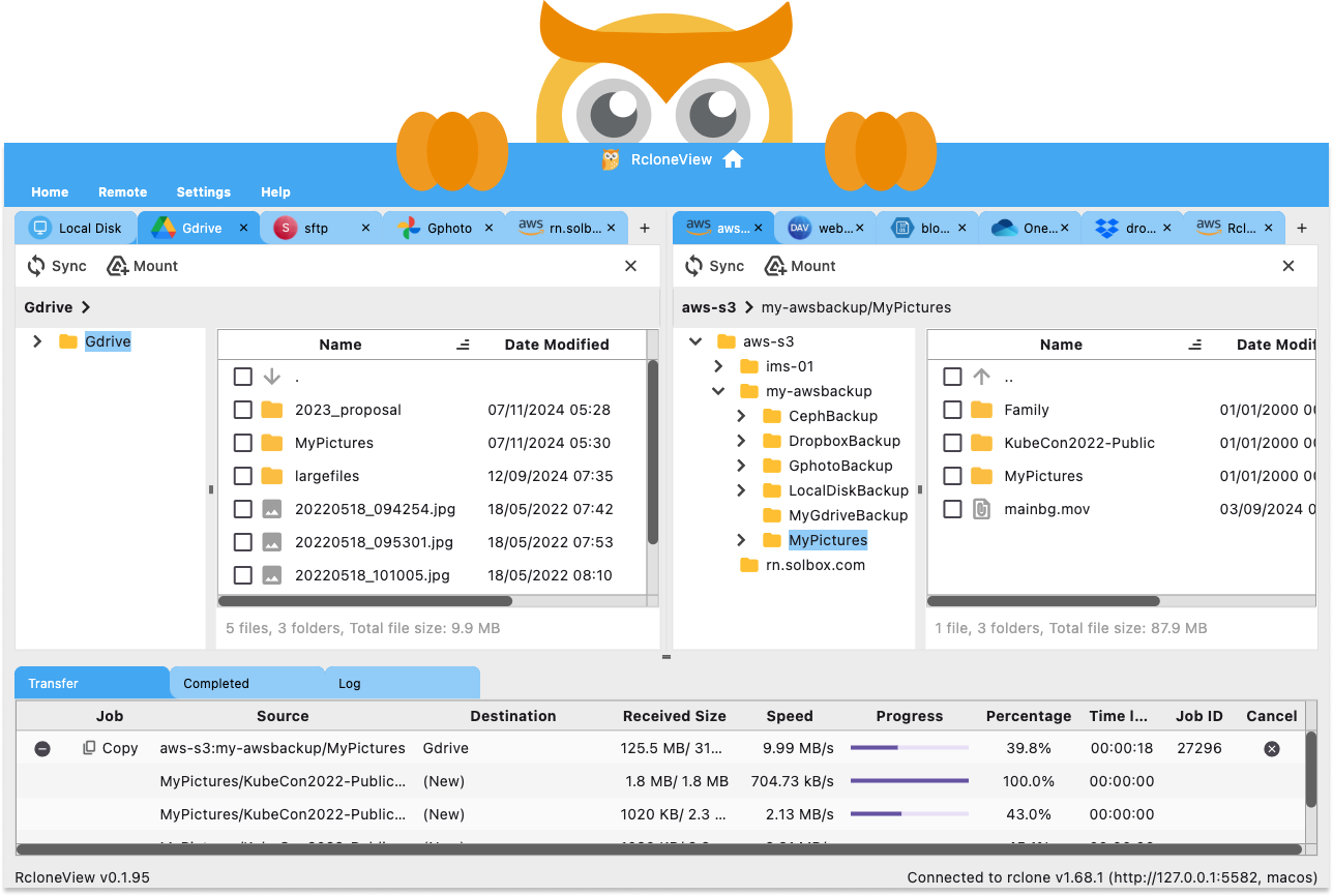 Média Rcloneview - Une interface graphique simple pour gérer la synchronisation RClone et multi-cloud 2