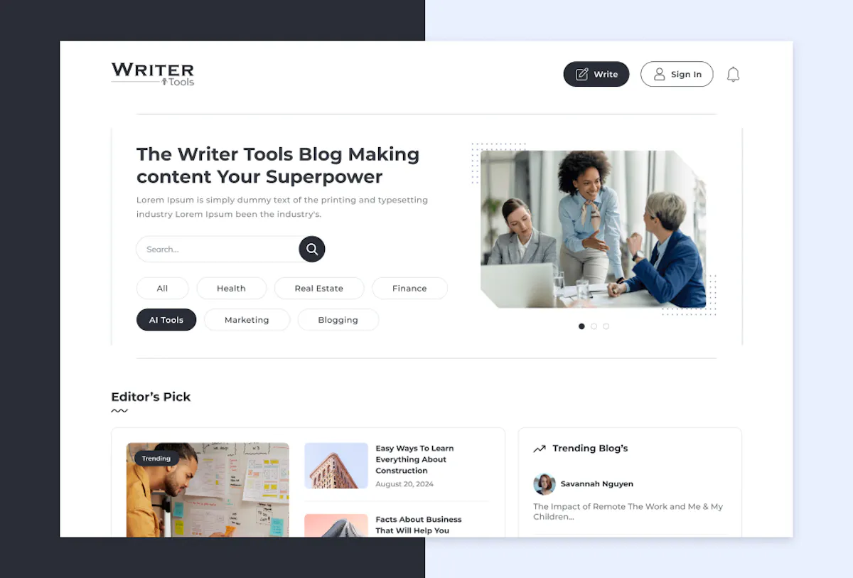 WriterTools : Showcase your SaaS content